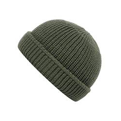 CLAPE Retro Fischermütze Trawler Beanie Mütze Acrylic Fisherman Beanie Hat Docker Mütze Winter Plain Knit Hat Rollup Edge Schädeldecke von CLAPE