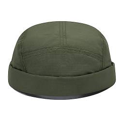 CLAPE Sommer Docker Cap Herren 5 Panel Docker Mütze Damen Faltbar Seemannsmütze Rollmütze Verstellbar Beanie Fischermütze Skullcap von CLAPE