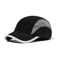 CLAPE Unstructured Running Cap Herren 5 Panel Short Brim Cap Sommer Basecap Damen Schnelltrocknend Outdoor Sport Caps UV-Schutz Golf Kappe von CLAPE