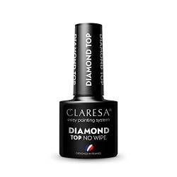 Claresa Top No Wipe Diamond Überlack innovativ UV LED Top Coat für Hybrid Nagellack Glänzendes Finish, Schützt, Transparent, 5ml von CLARESA