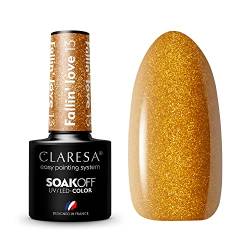Claresa UV LED Nagellack Collection Hybrid Maniküre Soak Off Nail Polish, Farbe Golden, Nr 13, Fallin Love, 5ml von CLARESA