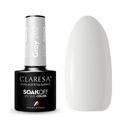 Claresa UV LED Nagellack Collection Hybrid Maniküre Soak Off Nail Polish, Farbe Grau, Nr 202, 5ml von CLARESA