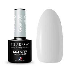 Claresa UV LED Nagellack Collection Hybrid Maniküre Soak Off Nail Polish, Farbe Grau, Nr 203, 5ml von CLARESA