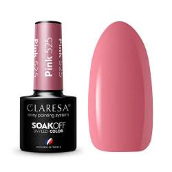 Claresa UV LED Nagellack Collection Hybrid Maniküre Soak Off Nail Polish, Farbe Rosa, Nr 525, 5ml von CLARESA