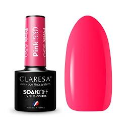 Claresa UV LED Nagellack Collection Hybrid Maniküre Soak Off Nail Polish, Farbe Rosa, Nr 530, 5ml von CLARESA