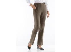 Bügelfaltenhose CLASSIC Gr. 52, Normalgrößen, grau (taupe, meliert) Damen Hosen Bügelfaltenhosen von CLASSIC