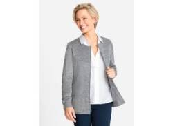 Strickjacke CLASSIC Gr. 50, grau (steingrau, meliert) Damen Strickjacken von CLASSIC