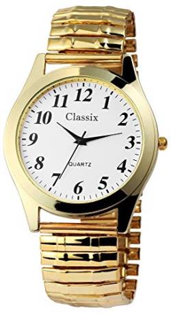 CLASSIX Herren Armbanduhr Zugarmband Metall Analog Quarz 2700004 von CLASSIX