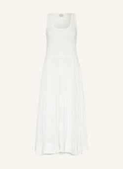 Claudie Pierlot Kleid Im Materialmix Mit Plissees weiss von CLAUDIE PIERLOT