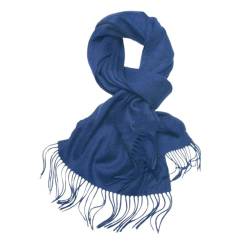 CLELLA Damen Kaschmir 100% Kaschmir Cashmere Strick-Schal für Damen (Marineblau) von CLELLA