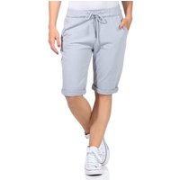 CLEO STYLE Bermudas Sweat Bermuda 1212 Hellgrau 36-40 von CLEO STYLE