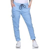 CLEO STYLE Cargohose Jogginghose 95 Hellblau von CLEO STYLE