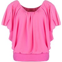 CLEO STYLE Chiffonbluse Damen Bluse 661 36-40 Pink von CLEO STYLE