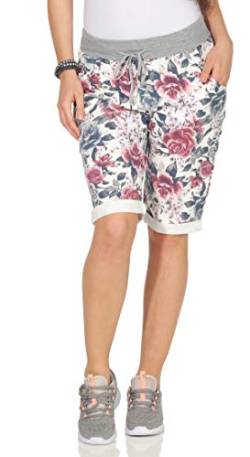 CLEO STYLE Kurze Damen Bermuda, leichte luftige Hose für den Sommer, kurzer Jogger für Freizeit und Strand 9 (Violett) von CLEO STYLE