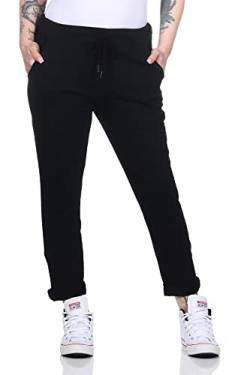 Damen Jogginhose im Boyfriend-Style Sweatpants für Freizeit Sport und Fitness 94 (Schwarz) von CLEO STYLE