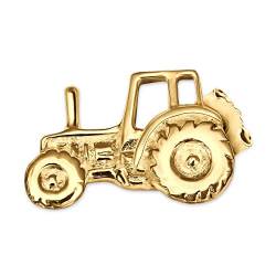 CLEVER SCHMUCK Goldener einzelner Herren Single Ohrstecker Traktor 9 x 6 plastisch ausgeprägt glänzend 333 Gold 8 Karat für Männer Damen im Schmucketui von CLEVER SCHMUCK