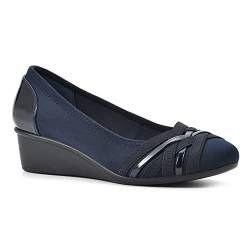 CLIFFS BY WHITE MOUNTAIN Damen Bowie Pumps, Marineblau, 38.5 EU von CLIFFS BY WHITE MOUNTAIN