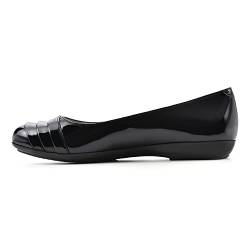 CLIFFS BY WHITE MOUNTAIN Damen Clara Ballerinas, schwarzer Lack, 40 EU von CLIFFS BY WHITE MOUNTAIN