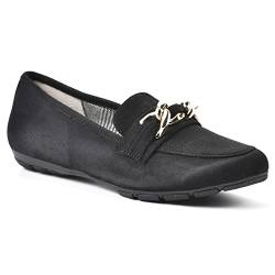 CLIFFS BY WHITE MOUNTAIN Damen Gainful Flacher Slipper, Schwarz/Wildleder, 39 EU von CLIFFS BY WHITE MOUNTAIN