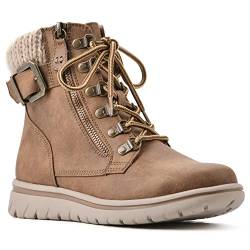 CLIFFS BY WHITE MOUNTAIN Damen Hearty Boot, Hellbraun/Stoff/Pullover, 40 EU von CLIFFS BY WHITE MOUNTAIN