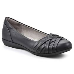 CLIFFS BY WHITE MOUNTAIN Damen Schick Ballerinas, Schwarz/brüniert/glatt, 36.5 EU von CLIFFS BY WHITE MOUNTAIN