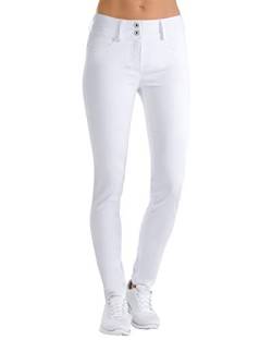CLINIC DRESS Hose 5-Pocket-Hose Damen leicht vertiefter Bund 60 Grad Wäsche weiß 40 von CLINIC DRESS