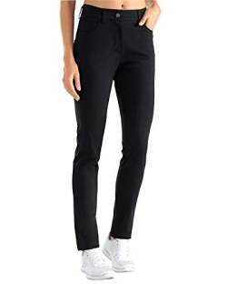 CLINIC DRESS Hose - Damen Stretch Hose 5-Pocket mit Teilgummibund, hoher Bund, Schrittlänge ca. 78 cm, eng anliegend, sehr figurbetont schwarz 36 von CLINIC DRESS