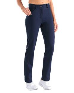CLINIC DRESS Hose - Damen Stretch Hose 5-Pocket mit Teilgummibund, hoher Bund, Schrittlänge ca. 78 cm Navy 40 von CLINIC DRESS