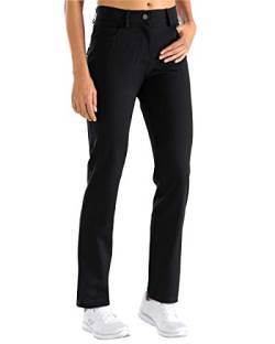 CLINIC DRESS Hose - Damen Stretch Hose 5-Pocket mit Teilgummibund, hoher Bund, Schrittlänge ca. 78 cm schwarz 42 von CLINIC DRESS