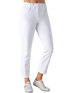 CLINIC DRESS Hose für Damen 7/8 Länge lässige Beinweite Schrittlänge ca. 70 cm 2 Gesäßtaschen Relaxed fit 95 Grad Wäsche weiß 38 von CLINIC DRESS