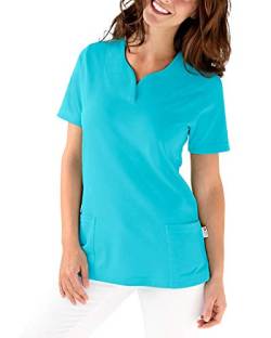 CLINIC DRESS Longshirt - Damen Shirt leicht tailliert 1/2 Arm hinten länger Saum abgerundet 60° Wäsche curaçao 38/40 von CLINIC DRESS
