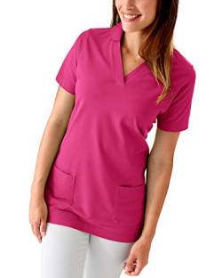 CLINIC DRESS Longshirt Damen Shirt mit 60% Baumwolle pink 46/48 von CLINIC DRESS