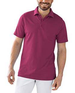 CLINIC DRESS Shirt Polo Unisex 1/2 Arm - gerade Form Polokragen 60% Baumwolle, für Krankenschwestern, Pfleger, Ärzte und Pflegepersonal Berry XL von CLINIC DRESS