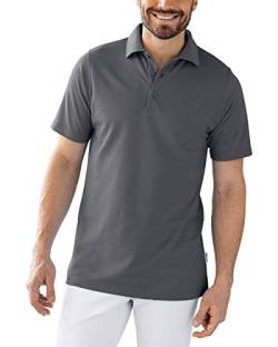 CLINIC DRESS Shirt Polo Unisex 1/2 Arm - gerade Form Polokragen 60% Baumwolle, für Krankenschwestern, Pfleger, Ärzte und Pflegepersonal erzgrau S von CLINIC DRESS