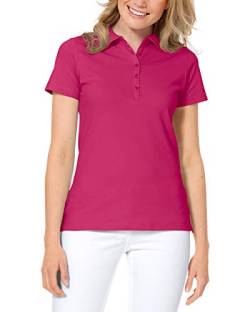 CLINIC DRESS Shirt Poloshirt für Damen - Kurzarm Stretch mit 96% Baumwolle für Krankenschwestern, Ärztinnen und Pflegepersonal pink 54/56 von CLINIC DRESS
