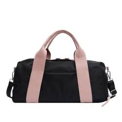 Damen-Gym-Yoga-Tasche, Damen-Fitness-Sporttasche, tragbare Reise-Trainingstasche (Color : Black, Size : (30cm(Max Length(50cm)) von CLIQR