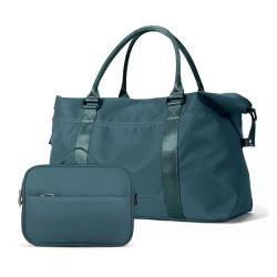 Damen-Reisetasche, Fitnessstudio-Reisetasche, geeignet for Reisen (Color : Blue 2, Size : 55x27x18cm) von CLIQR