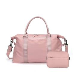 Damen-Reisetasche, Fitnessstudio-Reisetasche, geeignet for Reisen (Color : Pink, Size : 55x27x18cm) von CLIQR