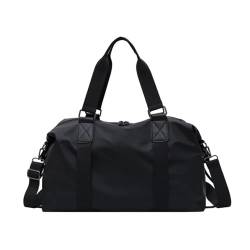 Damen-Sporttaschen, Herren-Sporttaschen, Sport-Trainings-Schulter-Reisetaschen, Nylon-Handtaschen (Color : Black, Size : 20-35L) von CLIQR