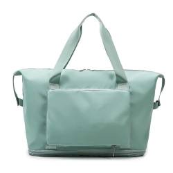 Faltbare große Kapazitätsaufbewahrung, Faltbare Taschen, Reisetaschen, handliches Gepäck, Handtaschen, Damen-Sporttaschen (Color : F Green, Size : 42x28x22cm) von CLIQR