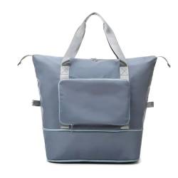 Herren-Canvas-Reisetasche, Damen-Handtasche, Gepäcktasche, Outdoor-Aufbewahrungstasche, große Kapazität, Gepäcktasche (Color : Blue B) von CLIQR