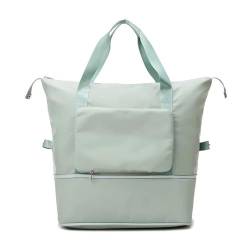 Herren-Canvas-Reisetasche, Damen-Handtasche, Gepäcktasche, Outdoor-Aufbewahrungstasche, große Kapazität, Gepäcktasche (Color : Green B) von CLIQR