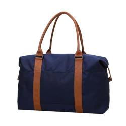 Mode große Reisetasche Damen Handtasche Canvas Umhängetasche Damen Reisetasche (Color : Blue L) von CLIQR