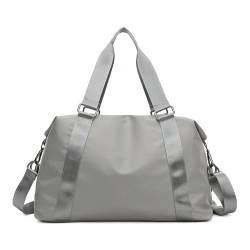 Mode große Reisetasche Damen Handtasche Nylon wasserdichte Umhängetasche Damen Reisetaschen (Color : Gray Small, Size : One Size) von CLIQR