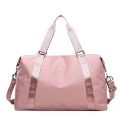 Mode große Reisetasche Damen Handtasche Nylon wasserdichte Umhängetasche Damen Reisetaschen (Color : Pink Small, Size : One Size) von CLIQR