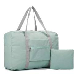 Nylon Faltbare Reisetasche Unisex große Kapazität Gepäck Damen wasserdichte Handtasche (Color : Blue, Size : 48x32x16cm) von CLIQR