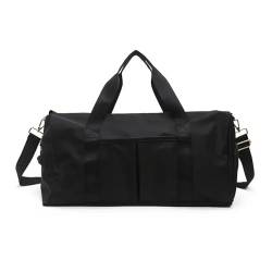 Nylon-Reisetaschen, Damen-Handtaschen, Reise-Organizer, Sport-Umhängetaschen (Color : Black, Size : 49x22x25cm) von CLIQR
