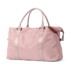 Reise-Seesack, Sport-Handtasche, Sporttasche, Seesack mit Trolley-Hülle (Color : Pink, Size : 55x27x18cm) von CLIQR