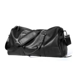 Sporttasche, Reisetasche mit Schuhfach, Sport- und Turnbeutel for Herren und Damen, Reisetasche fürs Fitnessstudio (Color : Black, Size : 50x25x25cm) von CLIQR