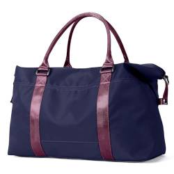 Sporttaschen for Damen, Tragetaschen, Reise-Umhängetaschen mit Trolley-Koffer, Tragetaschen for Gymnastik und Tanz (Color : Dark Blue, Size : 55x27x18cm) von CLIQR